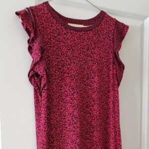 LIKE NEW gorgeous pink and maroon floral Michael Kors dress